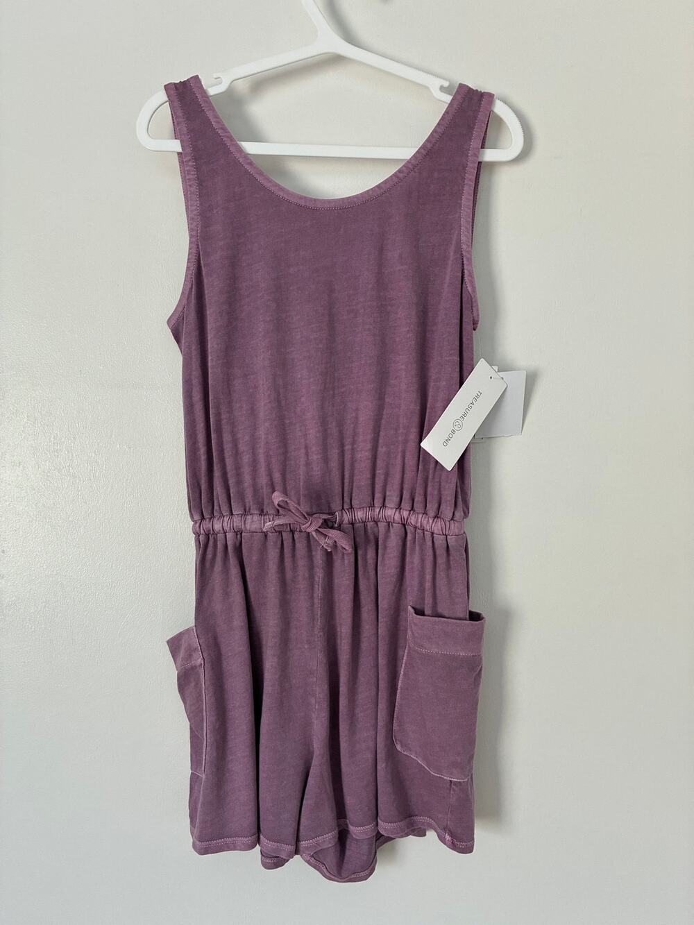 NEW Treasure & Bond Purple Maeve Shorts Romper Size 10/12